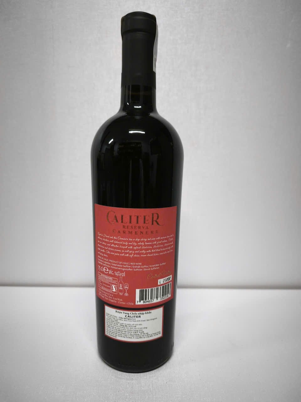 Rượu vang đỏ Caliter Reserva Carmenere 2022 750ml – Chile - Ảnh 4