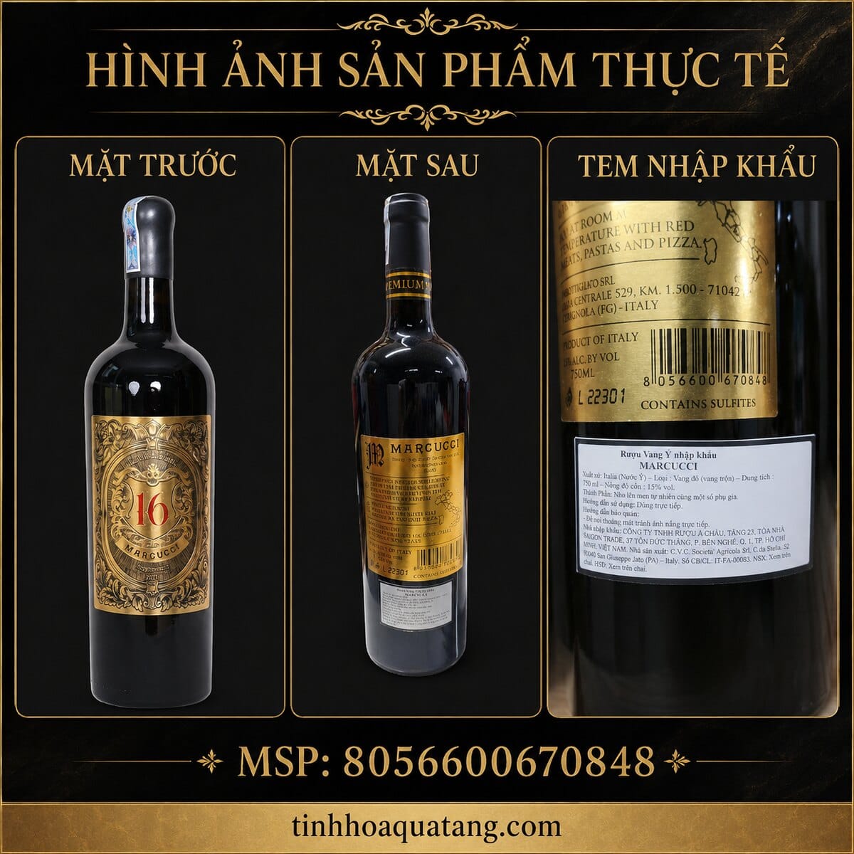 Rượu vang đỏ Marcucci Negroamaro Puglia IGT 2021 16% 750ml – Ý - Ảnh 7