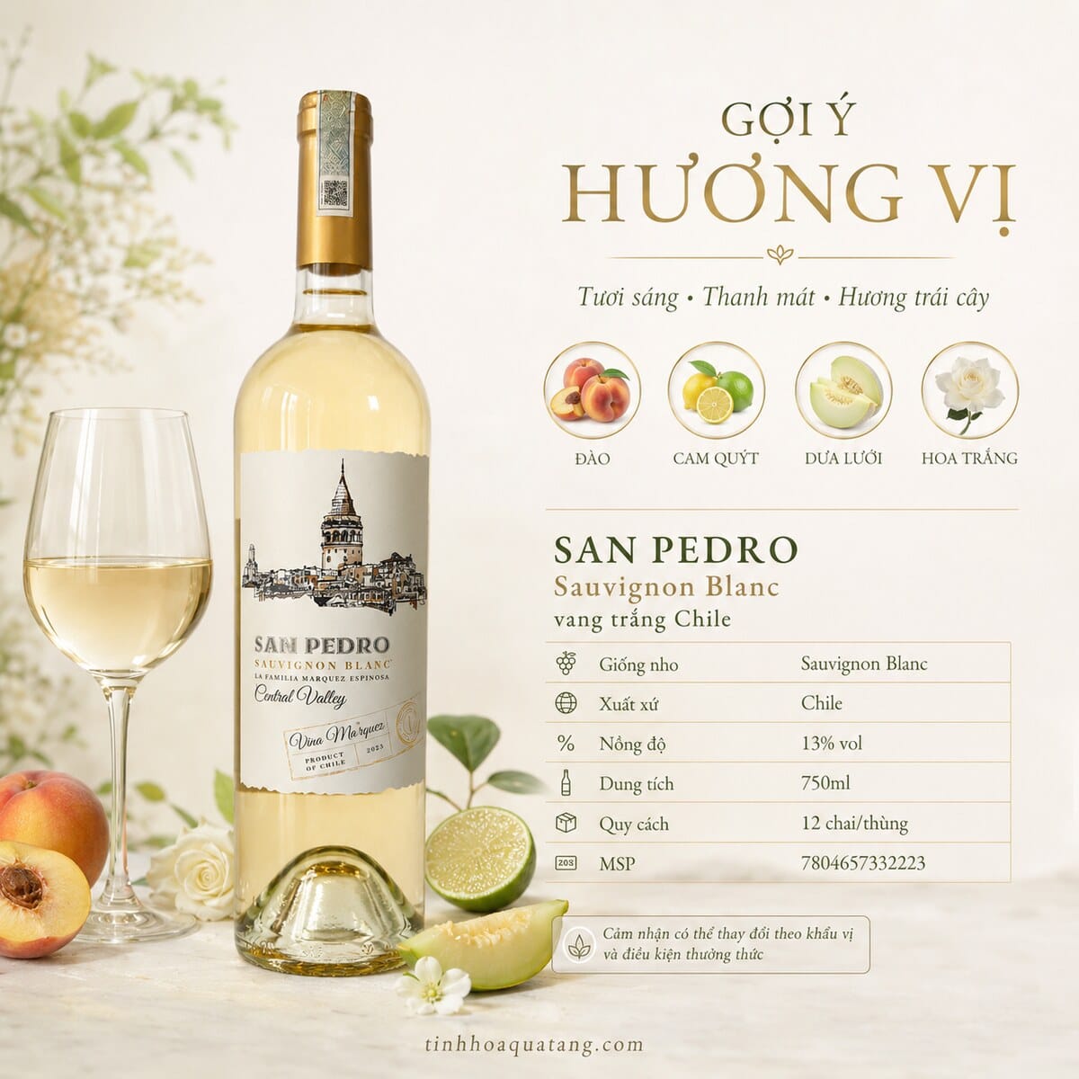 Rượu vang trắng San Pedro Sauvignon Blanc 2023 750ml – Chile - Ảnh 4