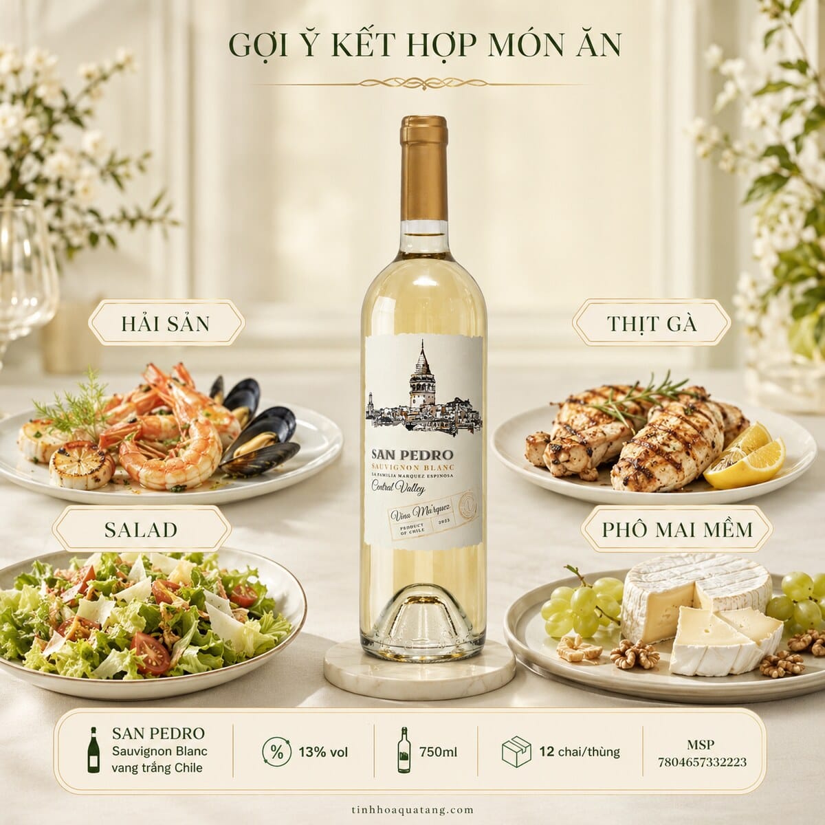Rượu vang trắng San Pedro Sauvignon Blanc 2023 750ml – Chile - Ảnh 5