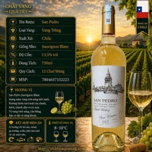 Rượu vang trắng San Pedro Sauvignon Blanc 2023 Chile chai 750ml
