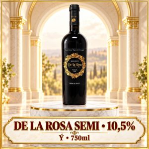 Rượu vang bán ngọt De La Rosa Semi Dolce Puglia 2023 750ml – Ý