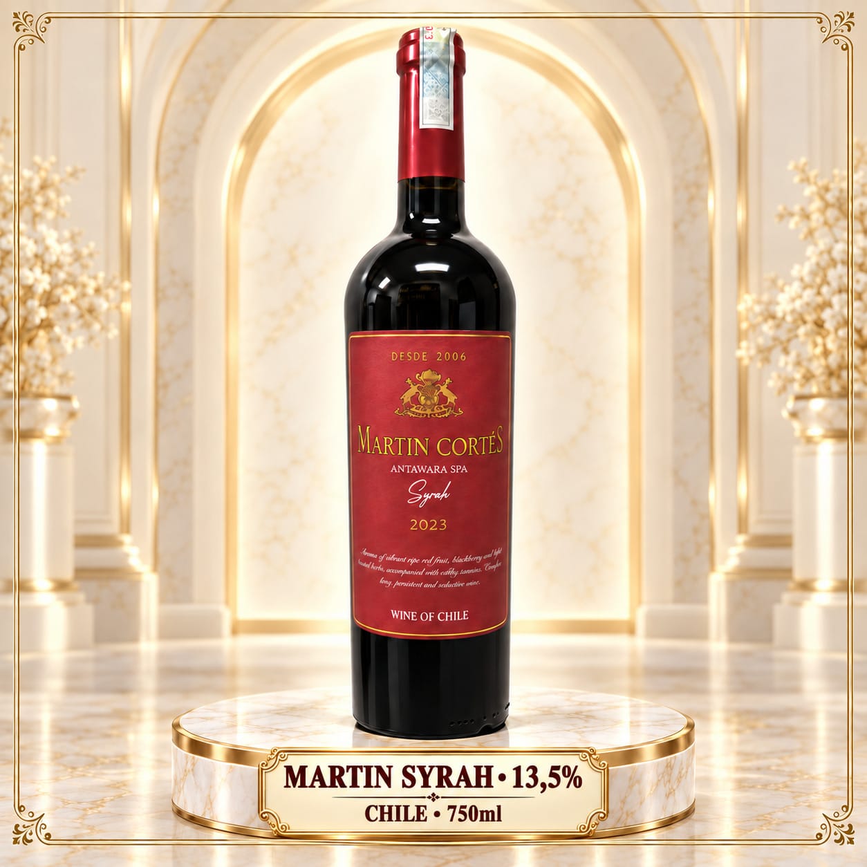 Rượu vang đỏ Martin Cortes Syrah 2023 750ml – Chile
