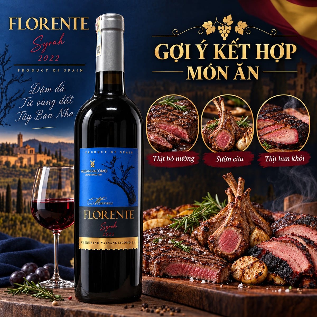 Rượu vang đỏ Florente Syrah 2022 750ml – Tây Ban Nha - Ảnh 5