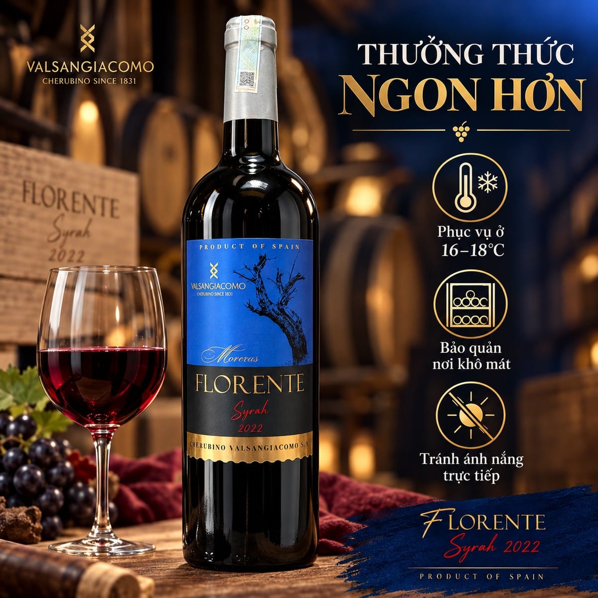 Rượu vang đỏ Florente Syrah 2022 750ml – Tây Ban Nha - Ảnh 6