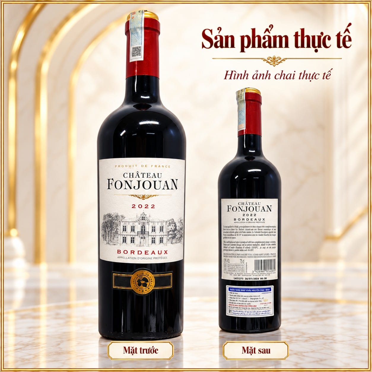 Rượu vang đỏ Château Fonjouan Bordeaux AOP 2022 750ml – Pháp - Ảnh 7