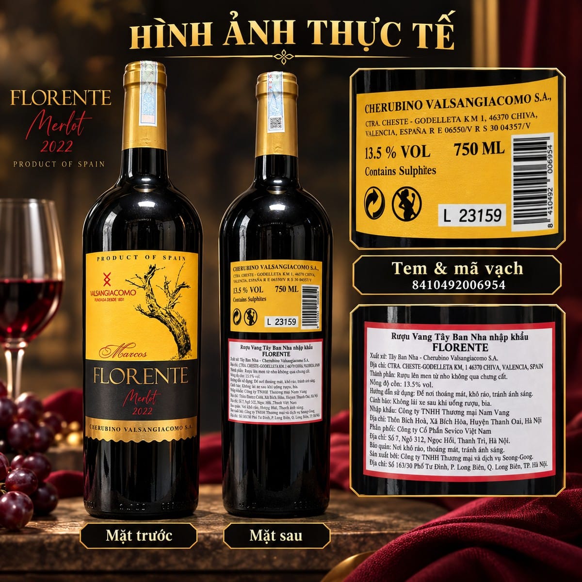 Rượu vang đỏ Florente Merlot 2022 750ml – Tây Ban Nha - Ảnh 7