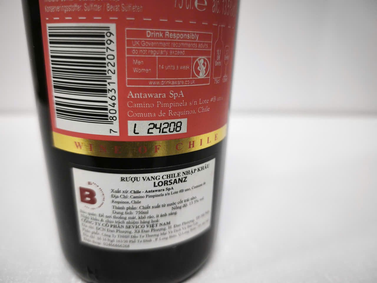 Rượu vang đỏ Lorsanz Cabernet Sauvignon 2023 750ml – Chile - Ảnh 5