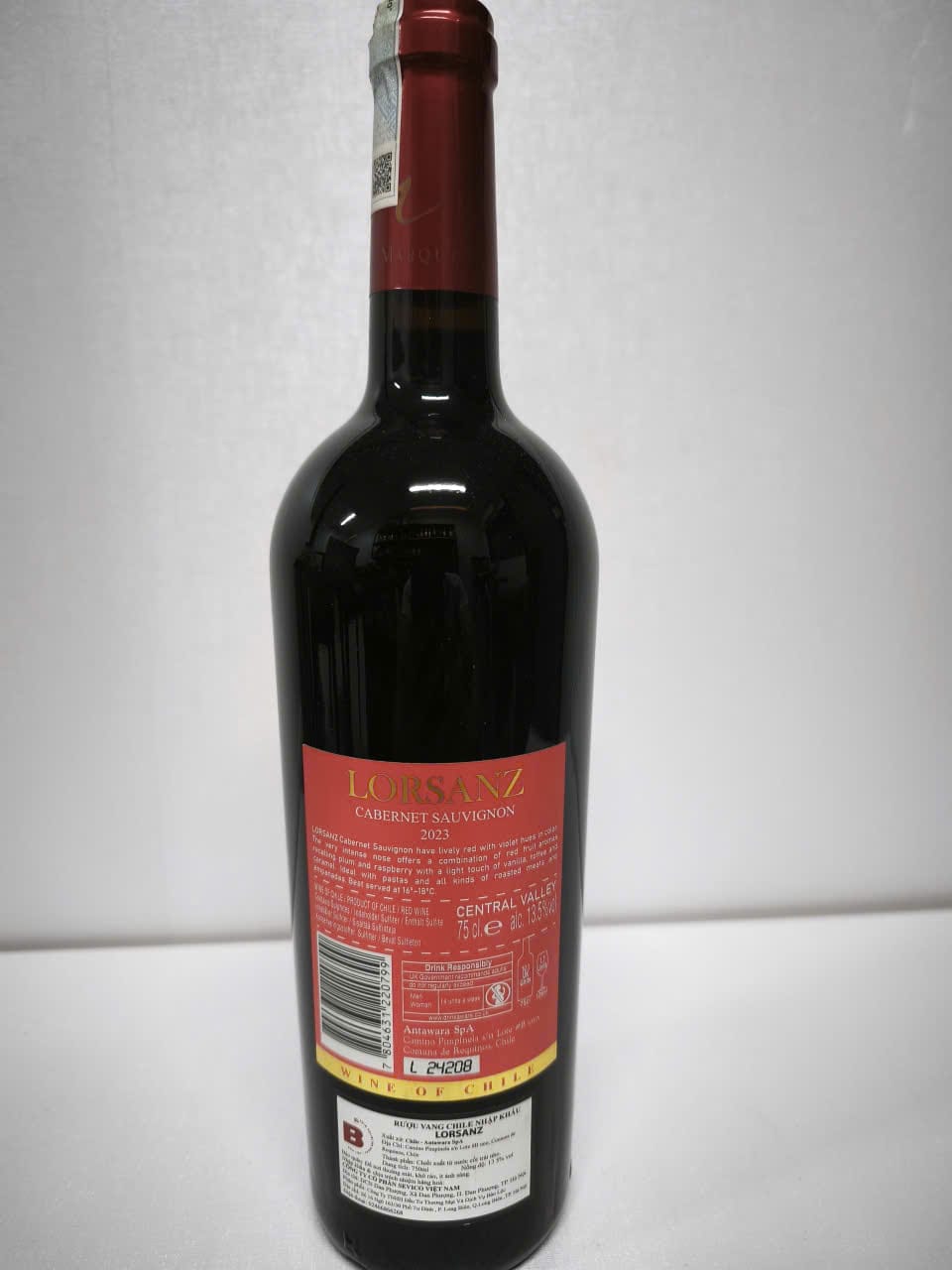 Rượu vang đỏ Lorsanz Cabernet Sauvignon 2023 750ml – Chile - Ảnh 6