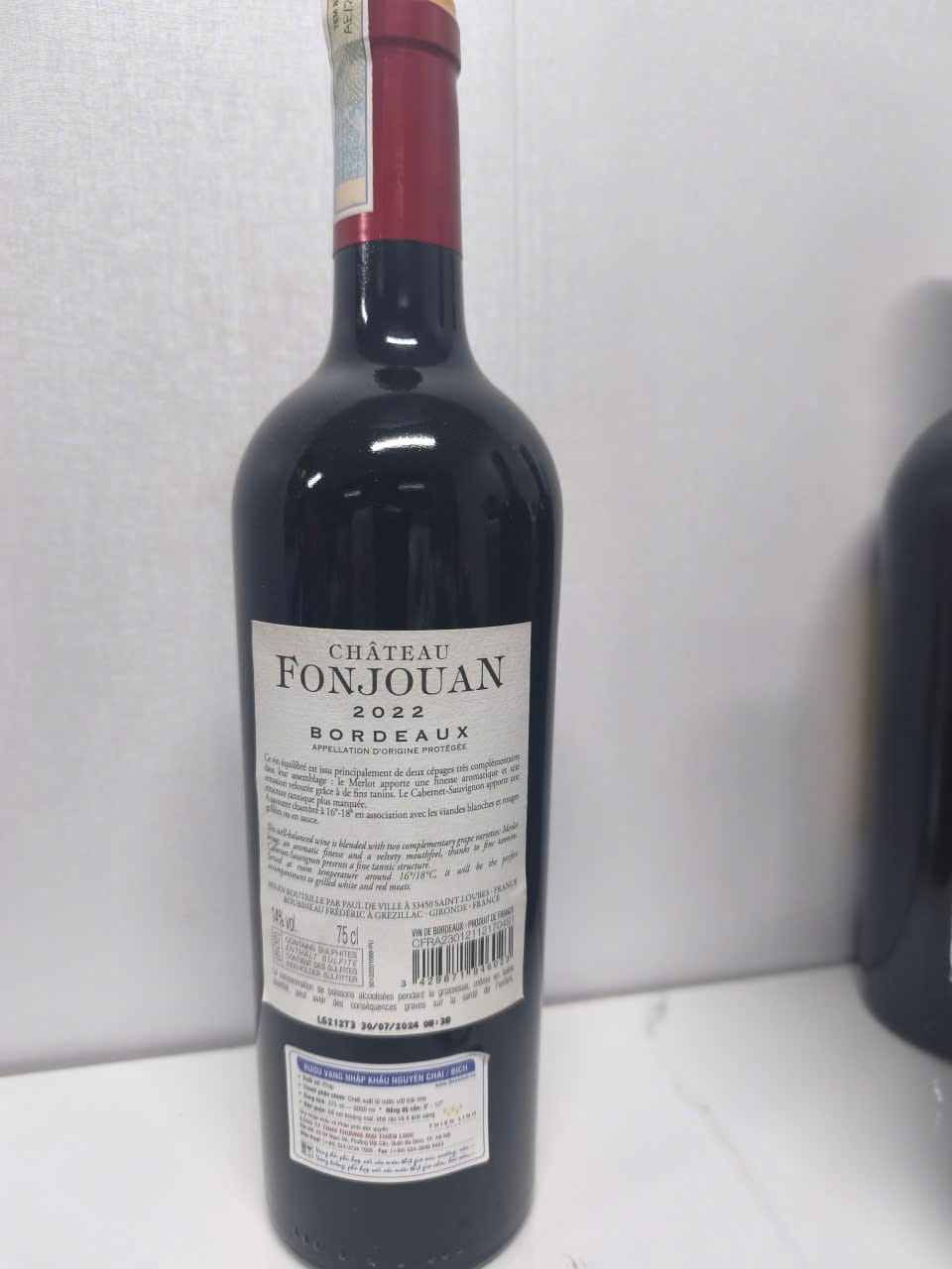 Rượu vang đỏ Château Fonjouan Bordeaux AOP 2022 750ml – Pháp - Ảnh 2