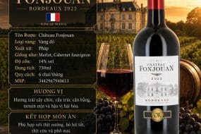 Rượu vang đỏ Château Fonjouan Bordeaux AOP 2022 750ml – Pháp