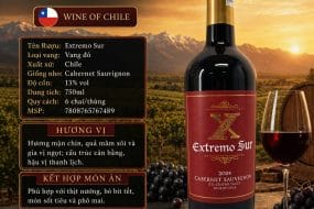Rượu vang đỏ Extremo Sur Cabernet Sauvignon 2024 750ml – Chile