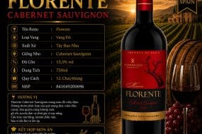 Rượu vang đỏ Florente Cabernet Sauvignon 2022 750ml – Tây Ban Nha