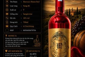 Rượu vang đỏ Marccuci Rosso Gold Sangiovese 2022 750ml – Ý