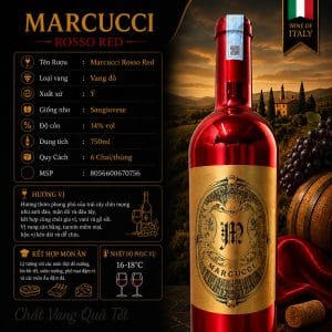 Rượu vang đỏ Marccuci Rosso Gold Sangiovese 2022 750ml – Ý