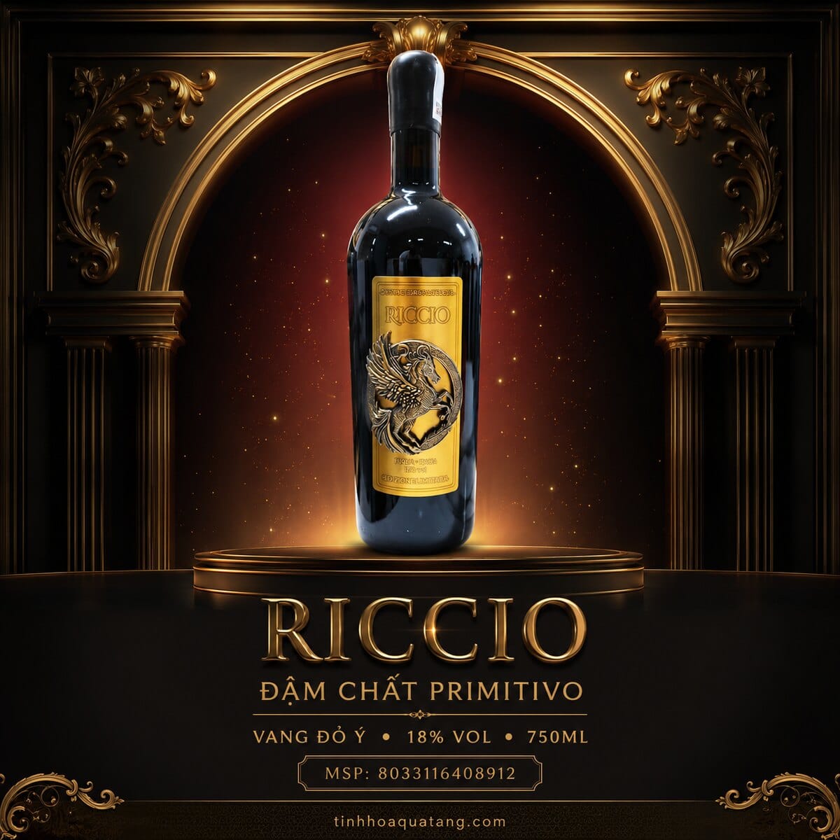 Rượu vang đỏ Riccio Primitivo 2022 18% 750ml – Ý - Ảnh 8