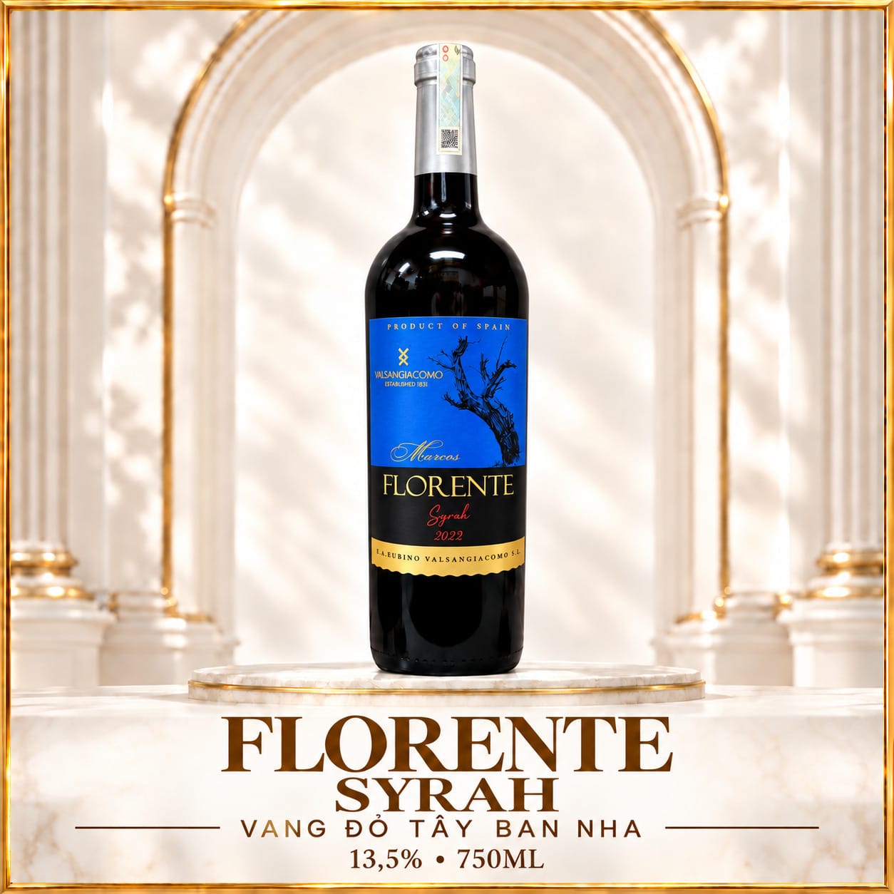 Rượu vang đỏ Florente Syrah 2022 750ml – Tây Ban Nha