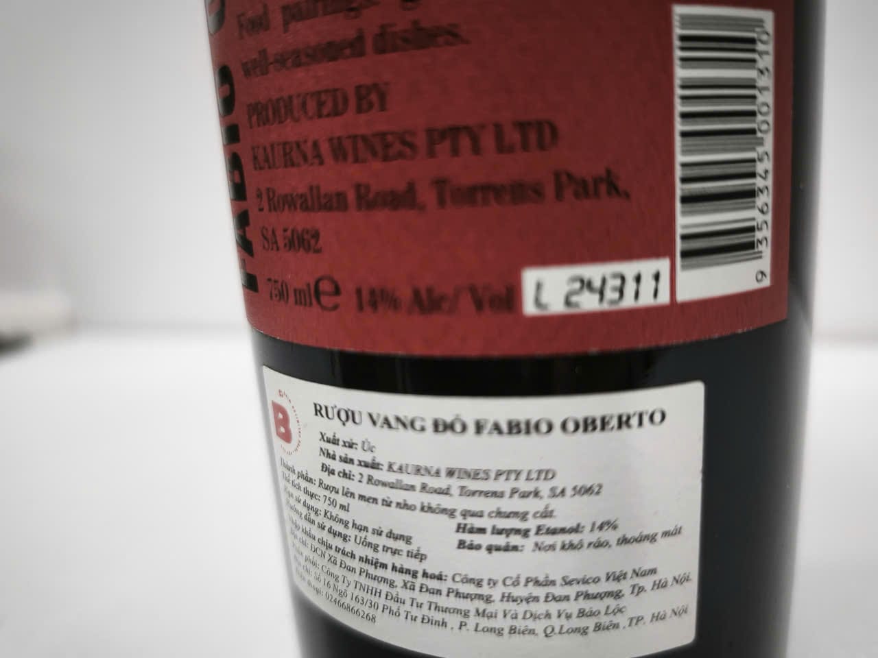Rượu vang đỏ Fabio Oberto Red Wine 2022 750ml – Australia - Ảnh 5