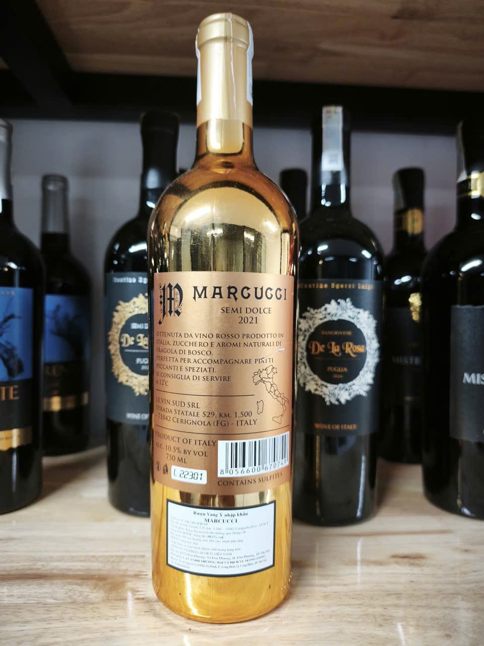 Rượu vang bán ngọt Marcucci Semi Golce 2021 chai vàng 750ml – Ý - Ảnh 4