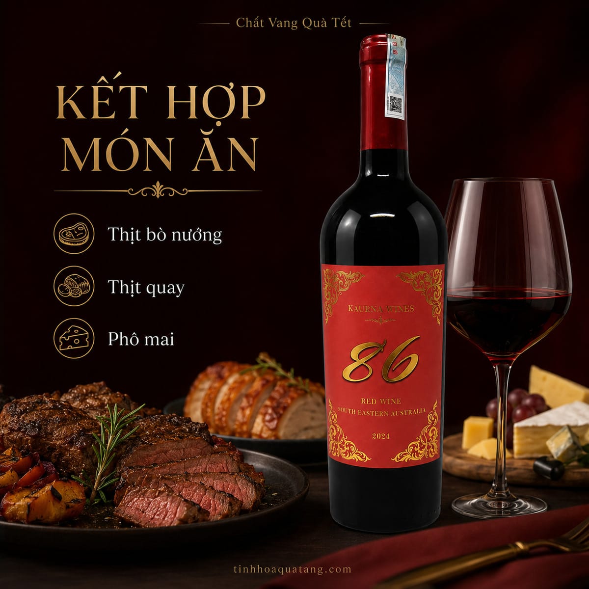 Rượu vang 86 Dry Red Wine 2024 – Vang đỏ Úc 13,5% - Ảnh 5