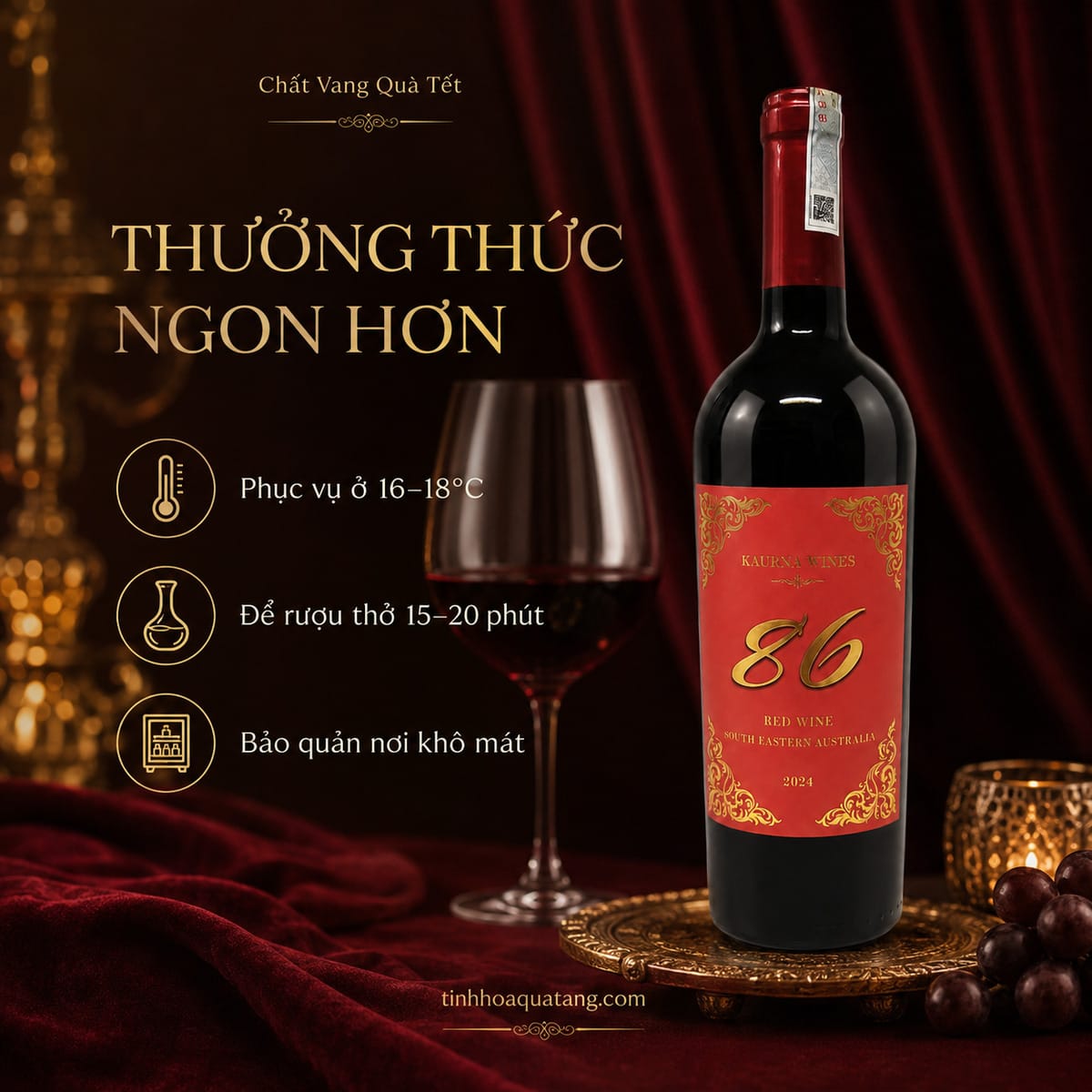 Rượu vang 86 Dry Red Wine 2024 – Vang đỏ Úc 13,5% - Ảnh 6