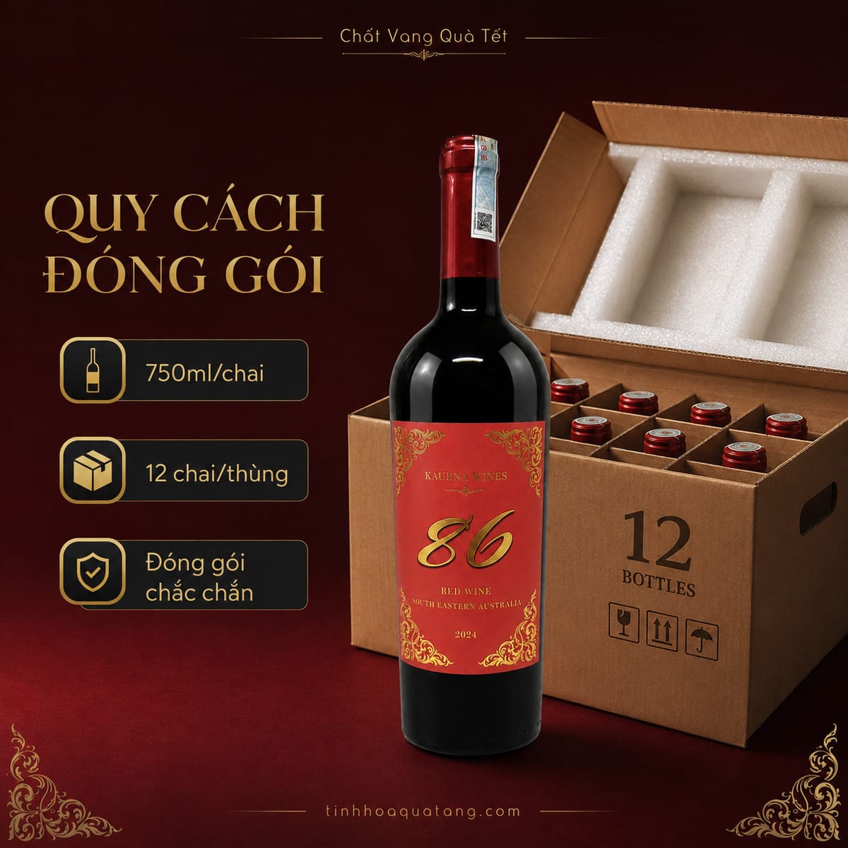 Rượu vang 86 Dry Red Wine 2024 – Vang đỏ Úc 13,5% - Ảnh 7