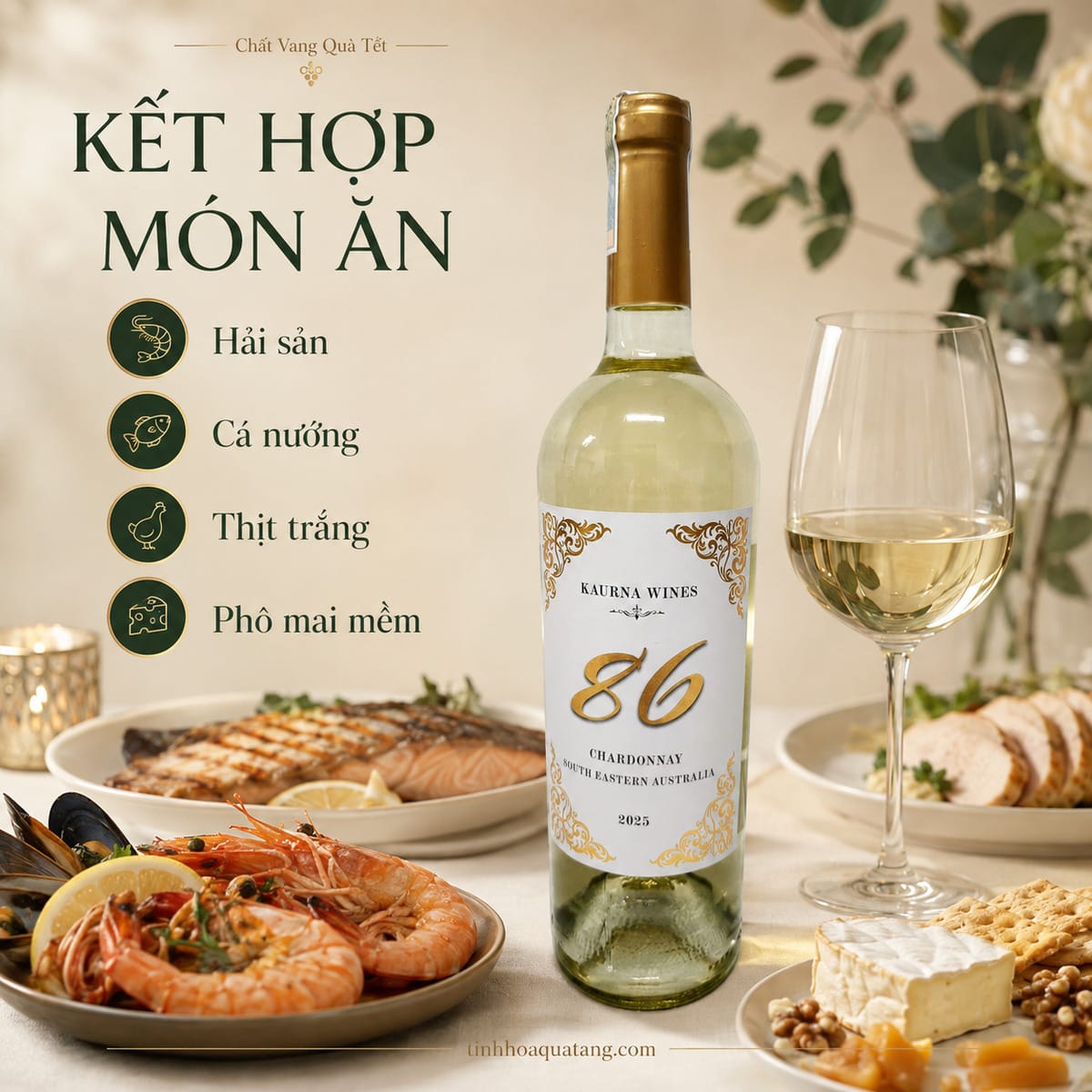 Rượu vang 86 Chardonnay 2025 – Vang trắng Úc 12,5% - Ảnh 5