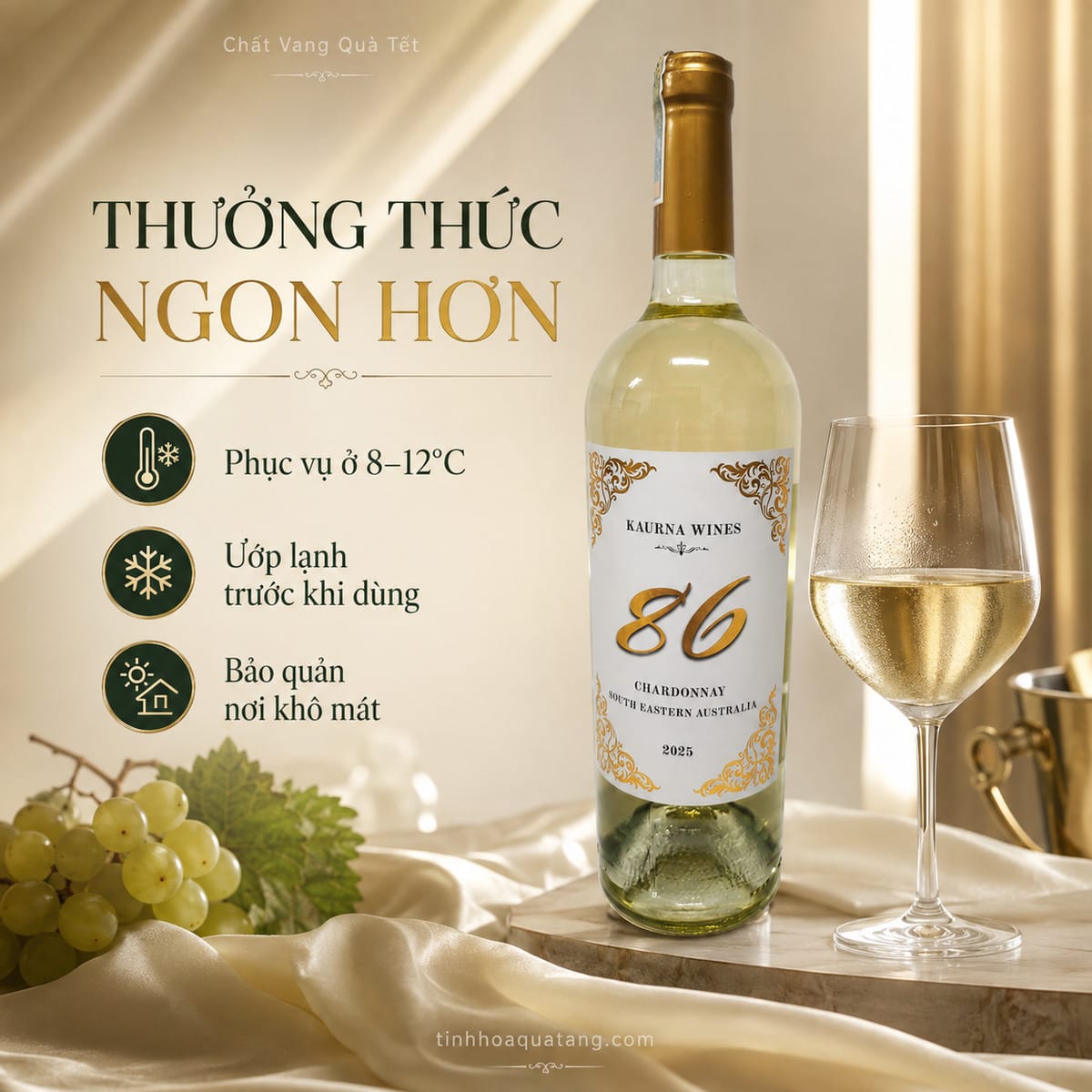 Rượu vang 86 Chardonnay 2025 – Vang trắng Úc 12,5% - Ảnh 6
