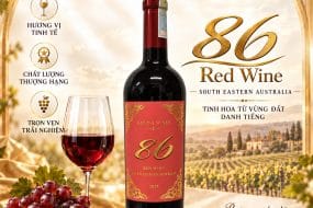 Rượu vang 86 Dry Red Wine 2024 – Vang đỏ Úc 13,5%