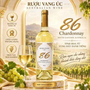 Rượu vang 86 Chardonnay 2025 – Vang trắng Úc 12,5%