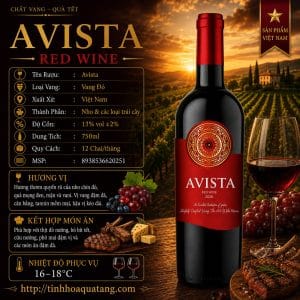 Rượu vang đỏ Avista 2024 750ml – Việt Nam