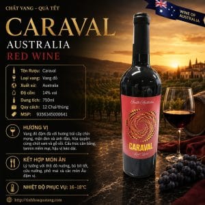 Rượu vang đỏ Caraval Red Wine South Australia 14% chai 750ml