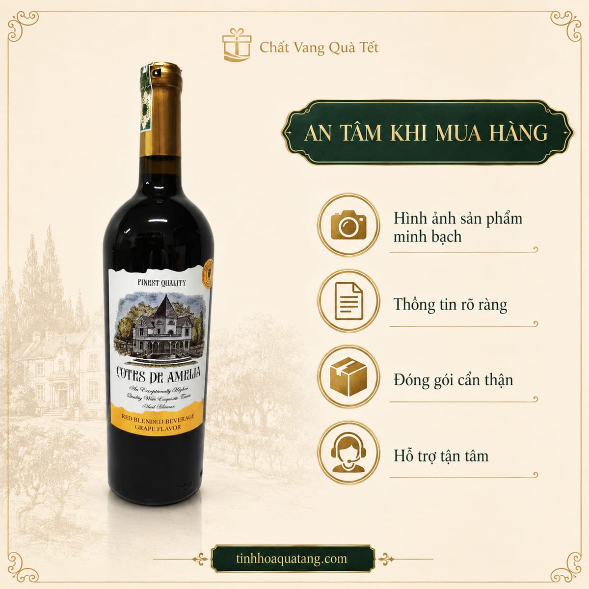 Rượu vang đỏ Cotes De Amelia 750ml – Việt Nam - Ảnh 8