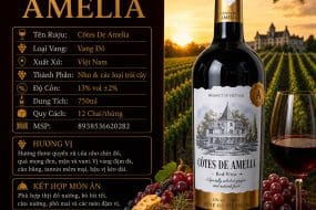 Rượu vang đỏ Cotes De Amelia 750ml – Việt Nam