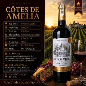 Rượu vang đỏ Cotes De Amelia 750ml – Việt Nam