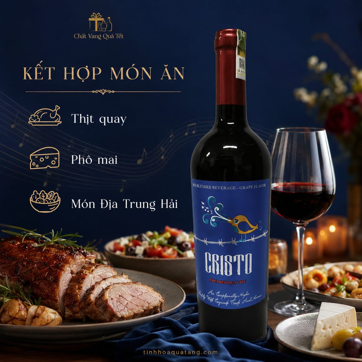 Rượu vang đỏ Cristo 750ml – Việt Nam - Ảnh 5