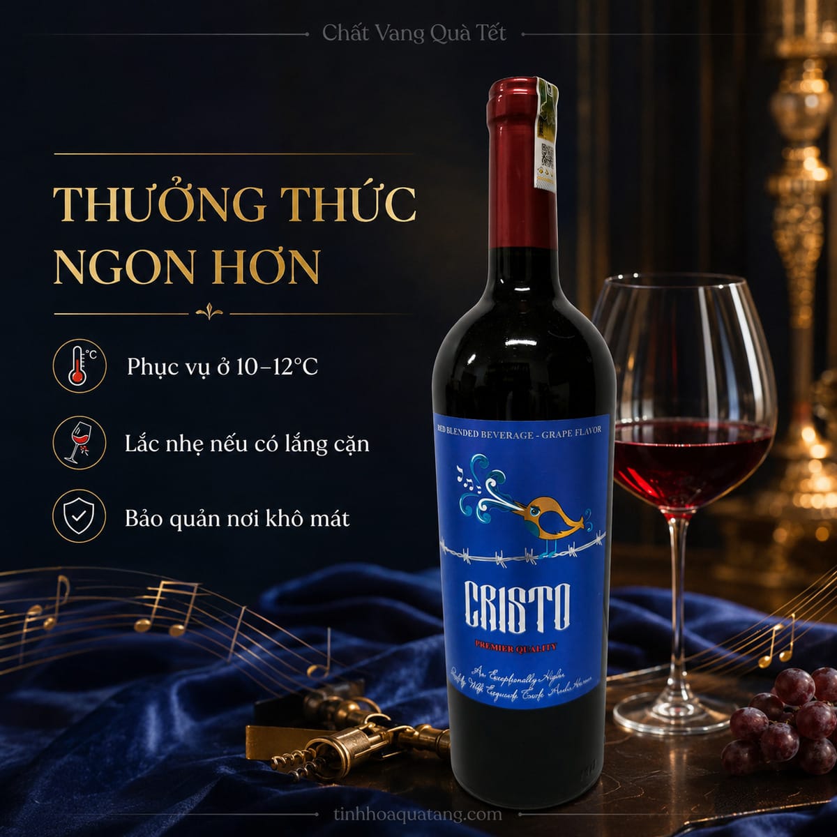 Rượu vang đỏ Cristo 750ml – Việt Nam - Ảnh 6
