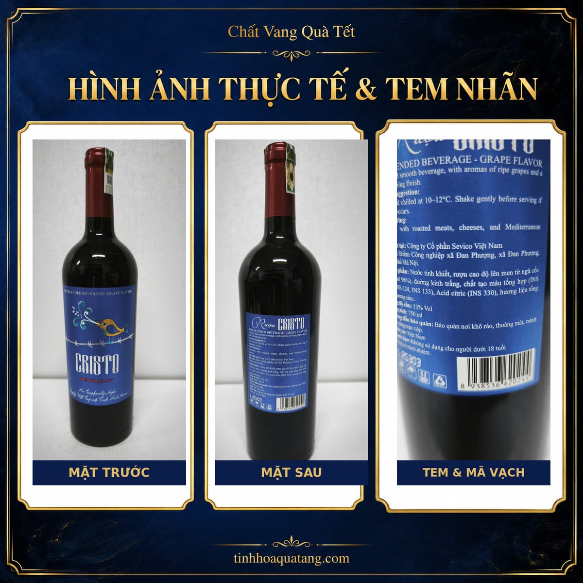 Rượu vang đỏ Cristo 750ml – Việt Nam - Ảnh 7