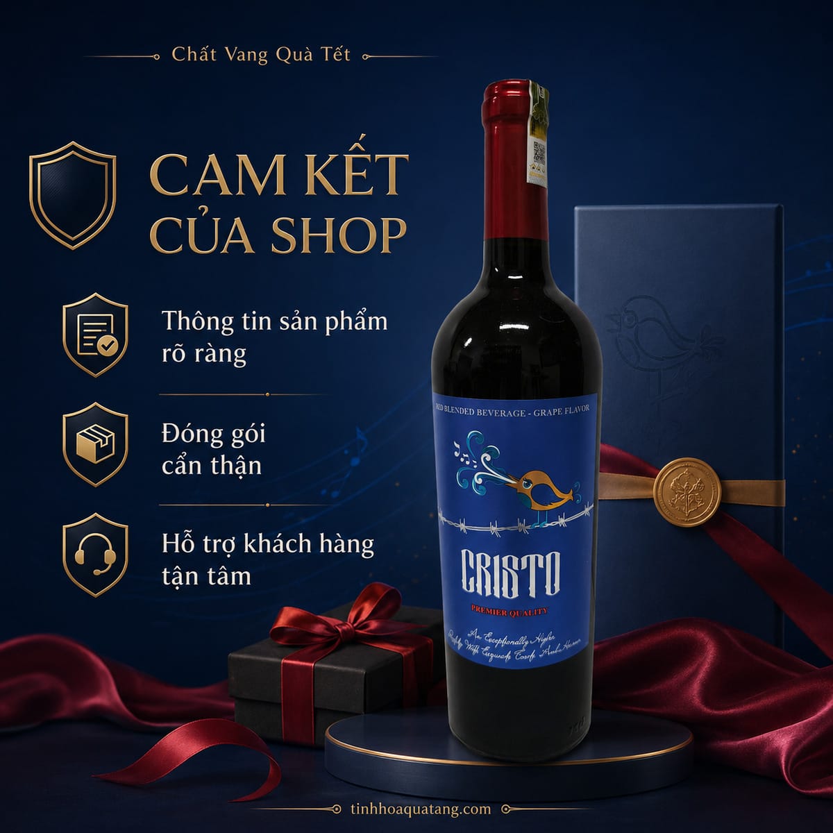 Rượu vang đỏ Cristo 750ml – Việt Nam - Ảnh 8