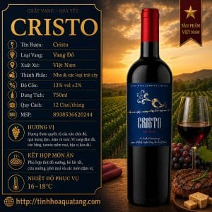 Rượu vang đỏ Cristo 750ml – Việt Nam
