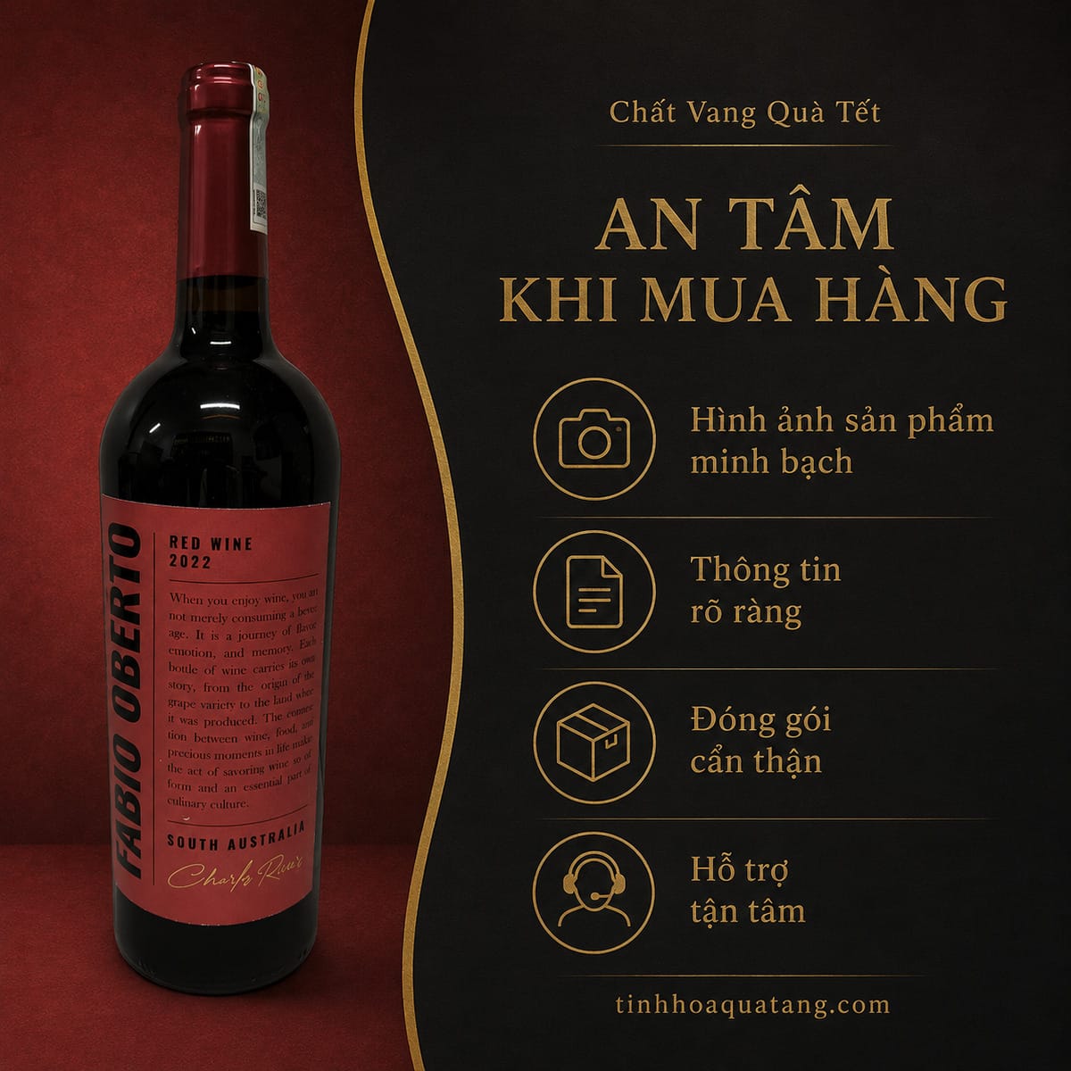 Rượu vang đỏ Fabio Oberto Red Wine 2022 750ml – Australia - Ảnh 8