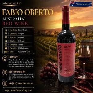 Rượu vang đỏ Fabio Oberto Red Wine 2022 South Australia chai 750ml
