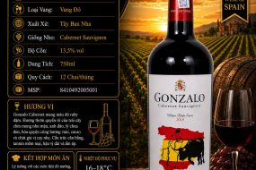 Rượu vang Gonzalo Cabernet Sauvignon 2021 Tây Ban Nha