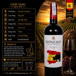 Rượu vang Gonzalo Cabernet Sauvignon 2021 Tây Ban Nha