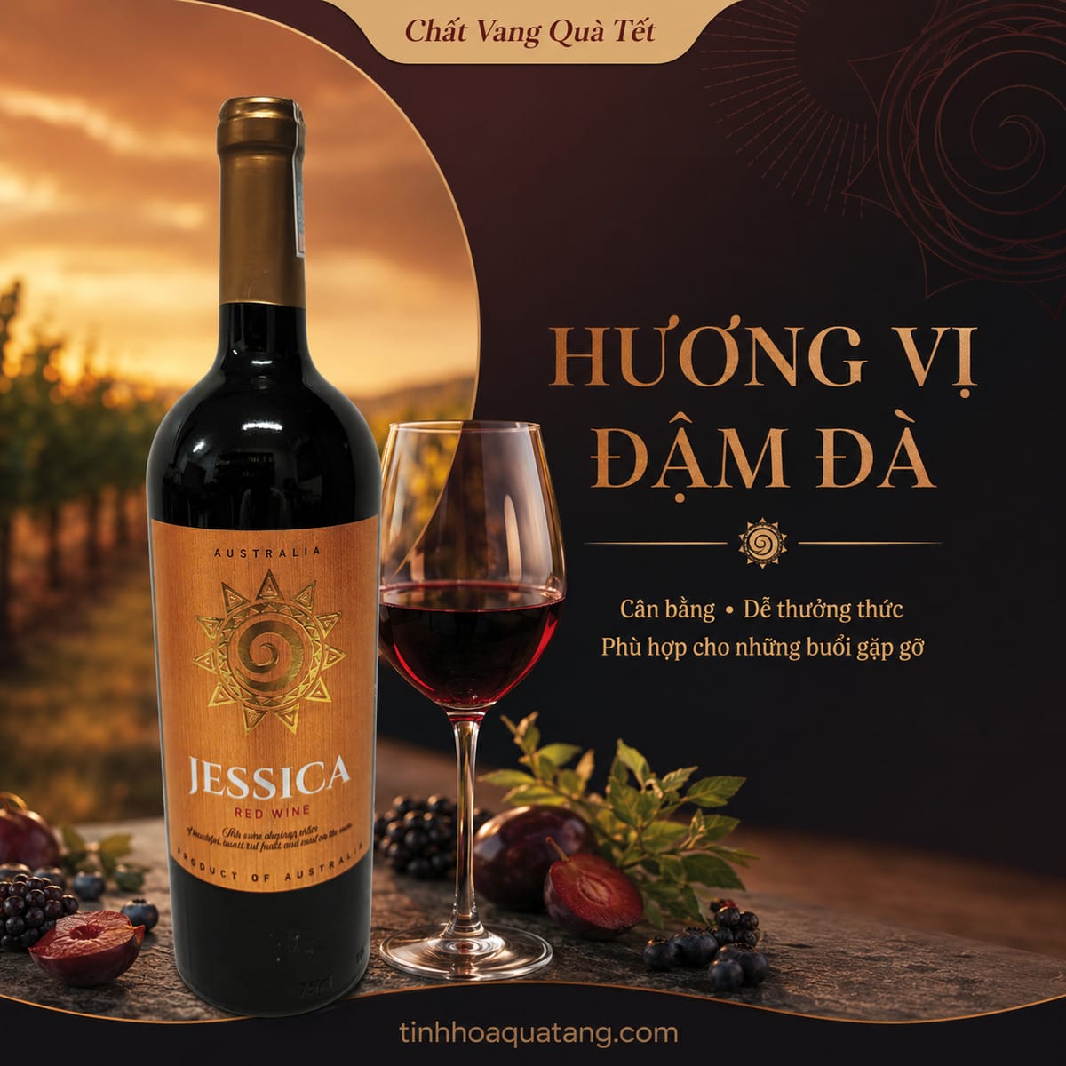 Rượu vang đỏ Jessica Red Wine 14% 750ml – Australia - Ảnh 4