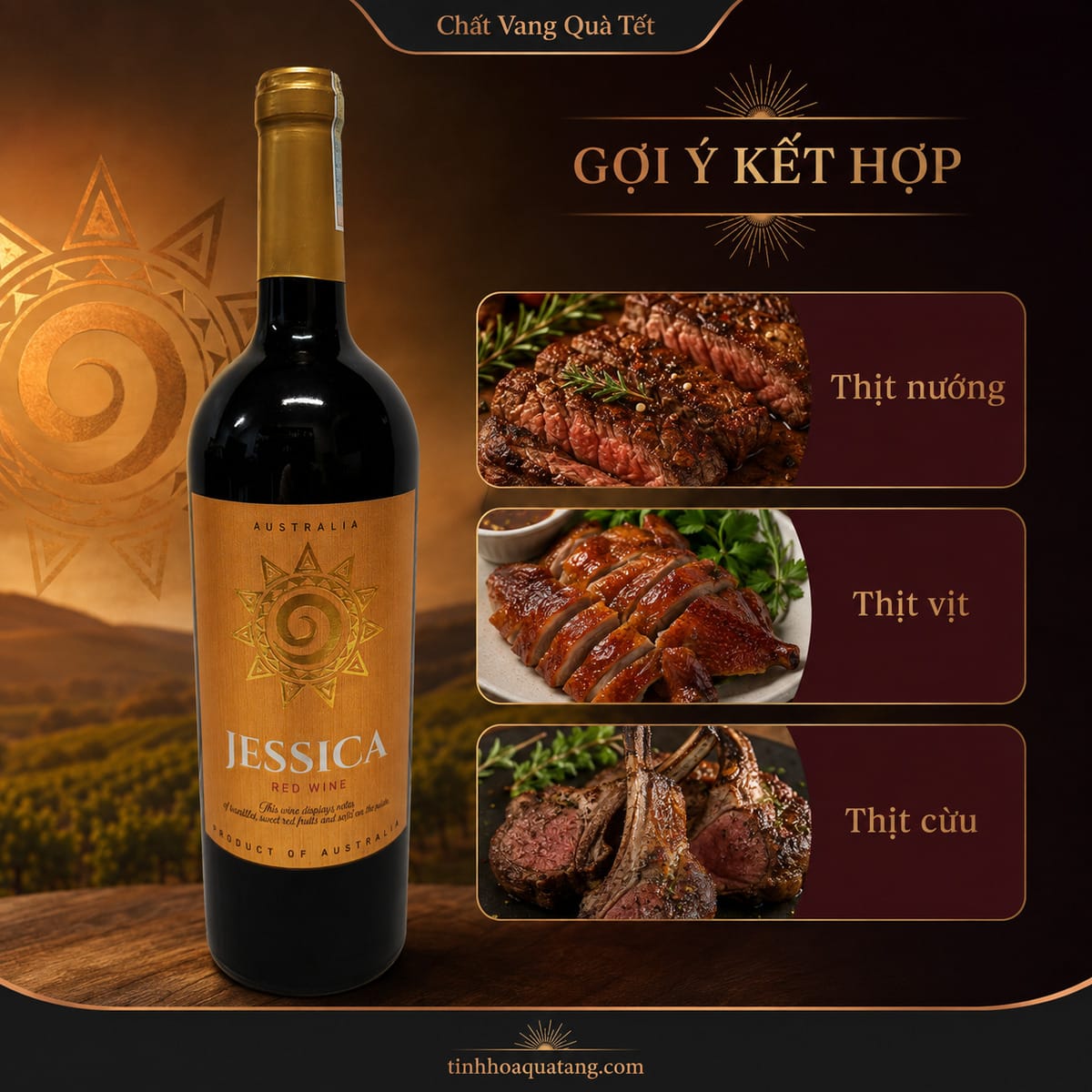 Rượu vang đỏ Jessica Red Wine 14% 750ml – Australia - Ảnh 5
