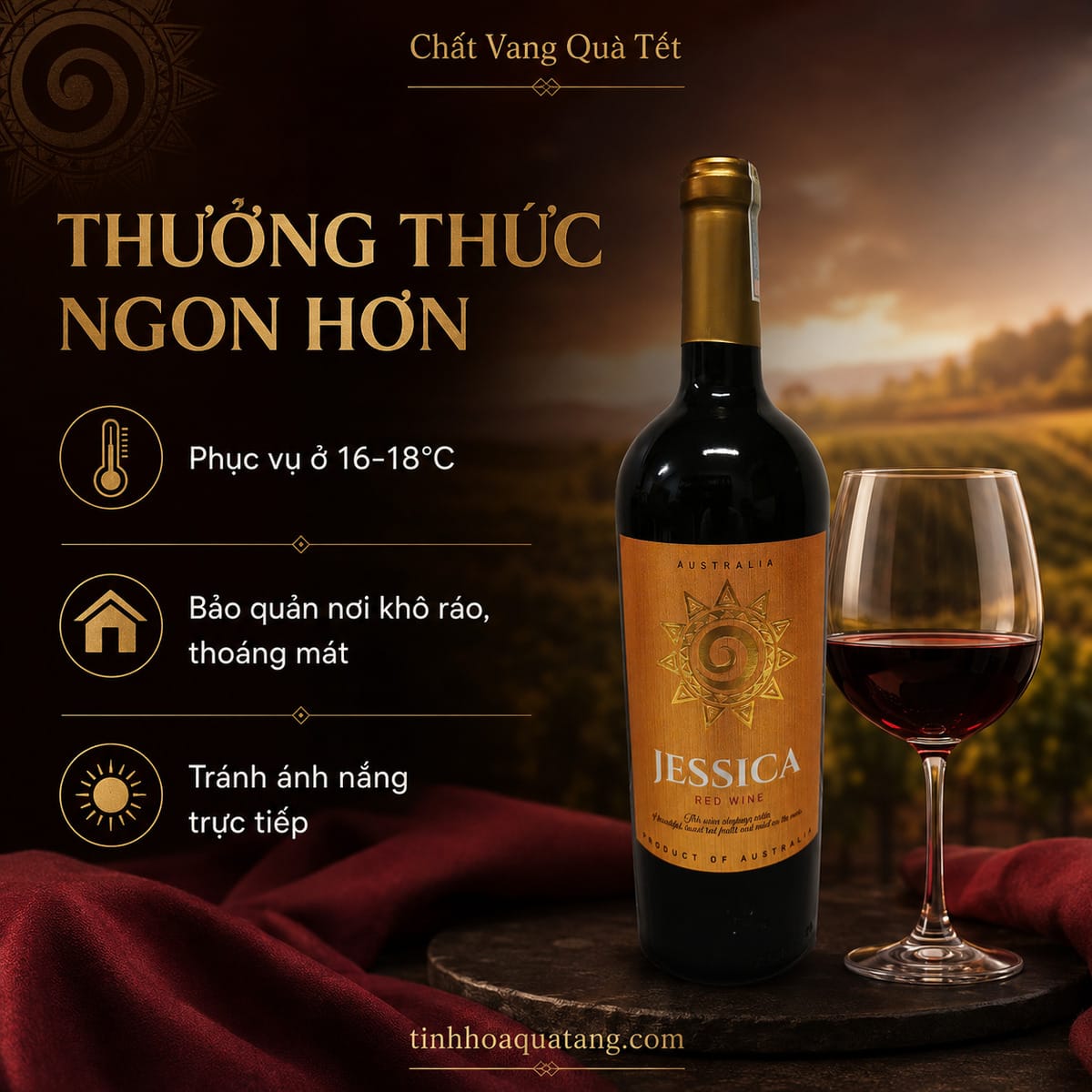 Rượu vang đỏ Jessica Red Wine 14% 750ml – Australia - Ảnh 6