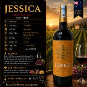 Rượu vang đỏ Jessica Red Wine South Australia 14% chai 750ml