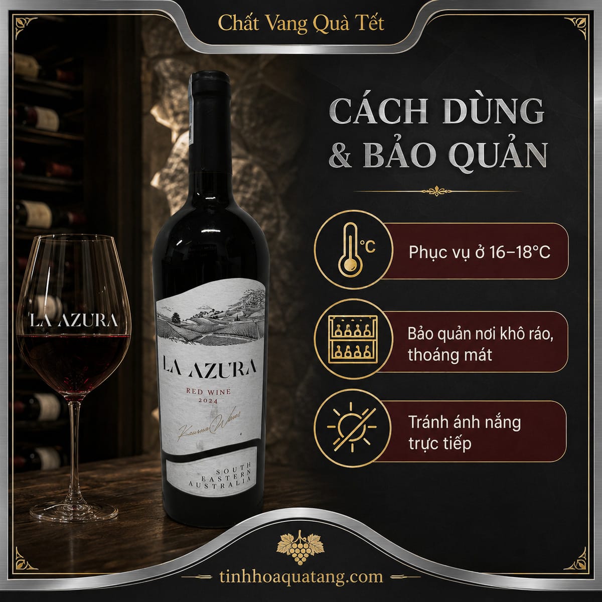 Rượu vang La Azura Red Wine 2024 nhãn trắng – Vang đỏ Úc 13,5% - Ảnh 6