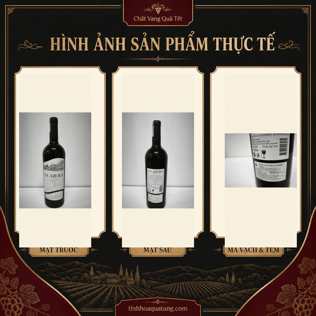 Rượu vang La Azura Red Wine 2024 nhãn trắng – Vang đỏ Úc 13,5% - Ảnh 7